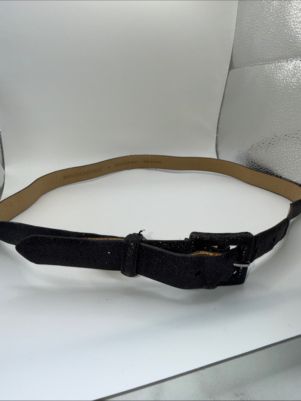 Black Glitter belt by Banana Republic